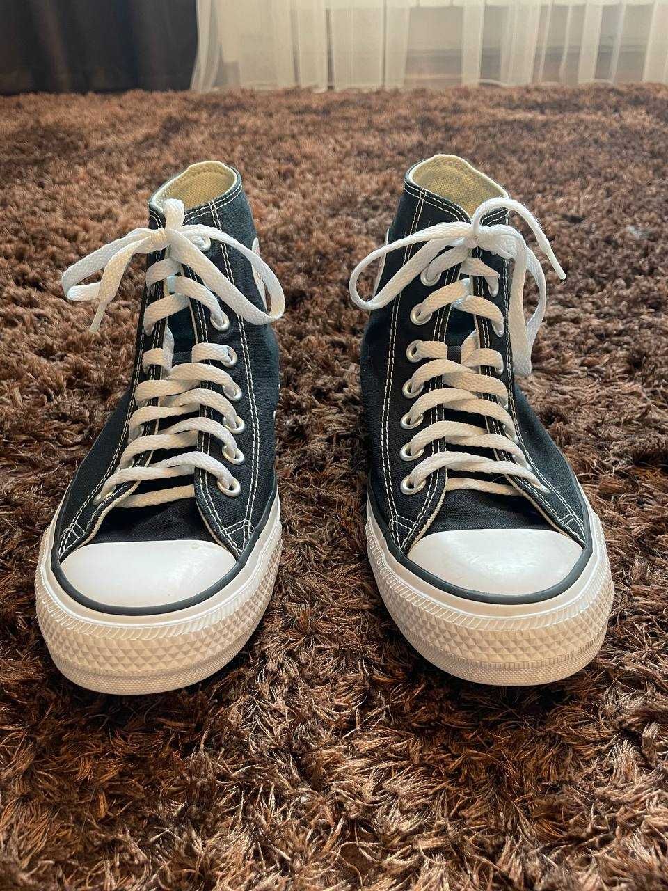 Converse Конверс кеди 25,5см 40 чорні високі оригінал