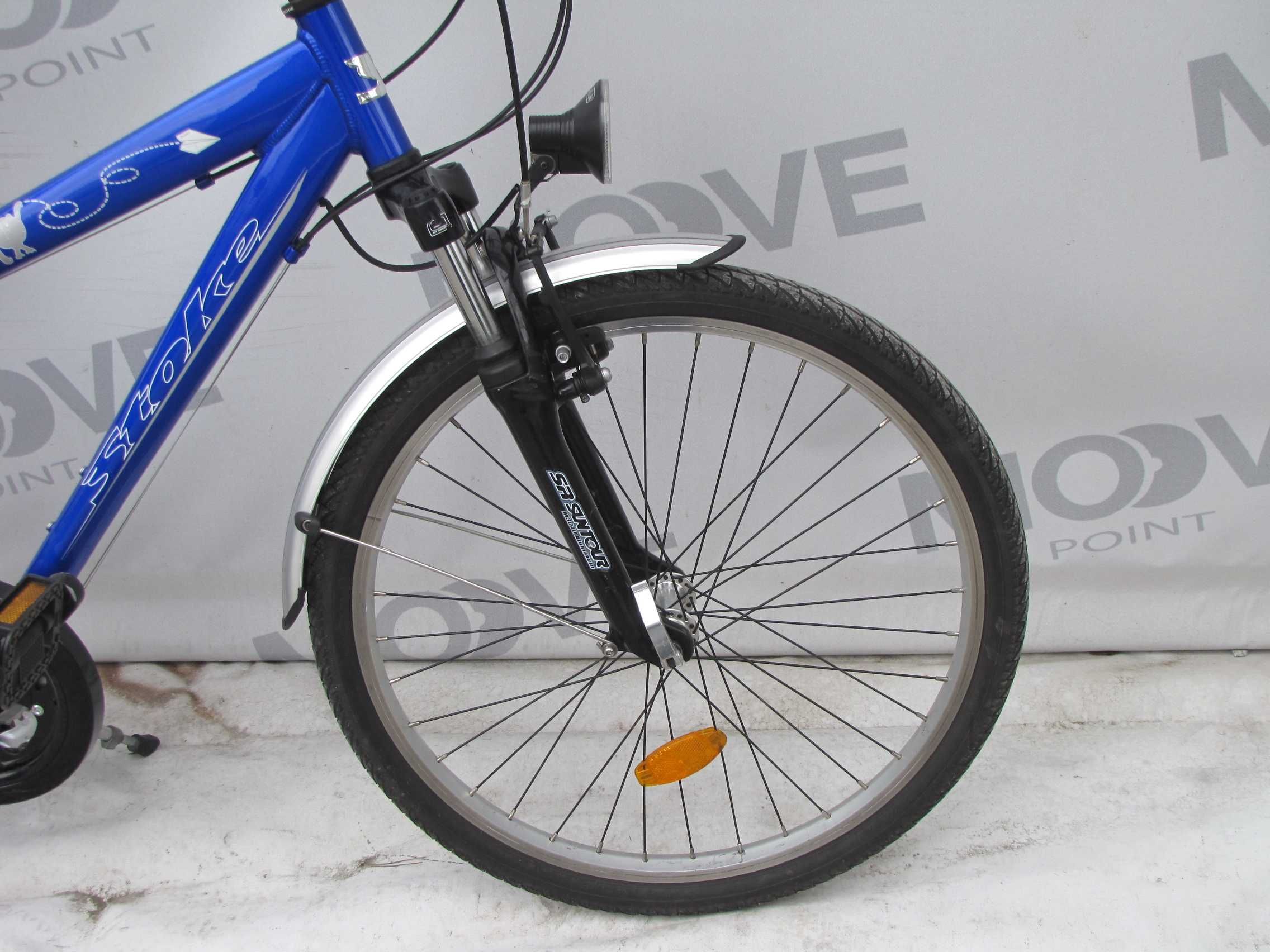 Miejski, juniorski 24" STOKE CTX roz. 38 cm. Bagażnik, błotniki