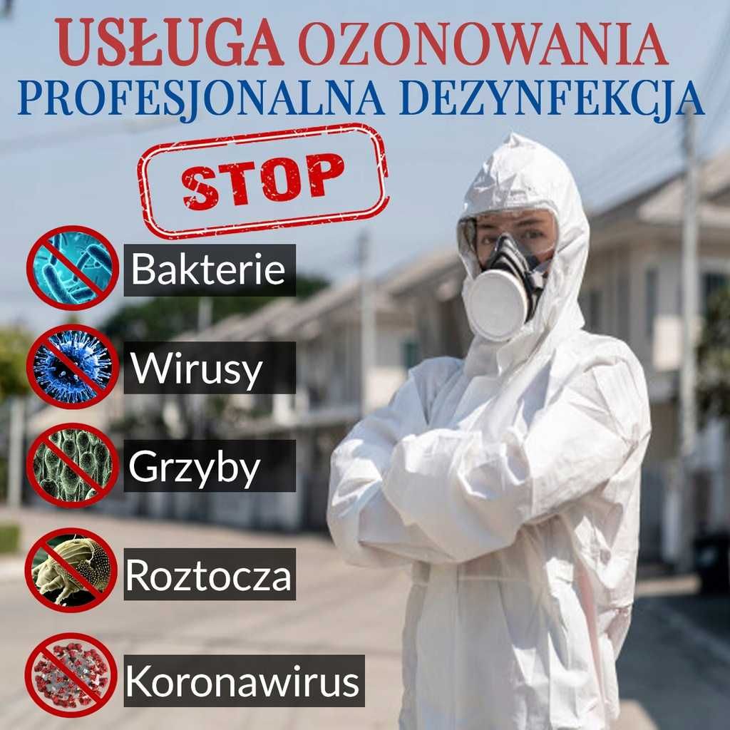 Ozonowanie mieszkań domów biur aut dezynfekcja zamgławianie Faktura