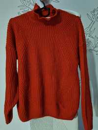 Reserved dzianinowy sweter w rozm.134 czerwony golf
Koszulka na dole