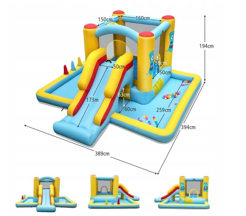 Dmuchany park wodny ze zjeżdżalnią,Plac zabaw Dmuchany zamek