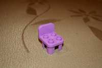 Lego Duplo klocek klocki krzesło fotel stołek fioletowe do dom domek