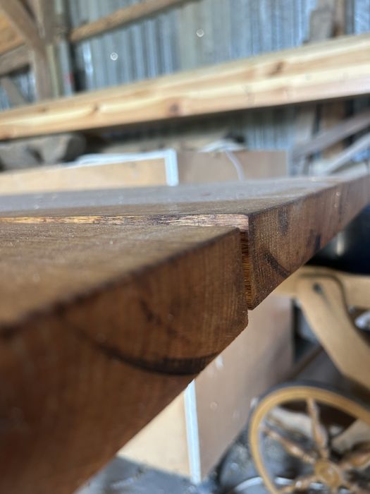 Stół dębowy 3.5cm grubosci 231 cm dlugi nogi metal