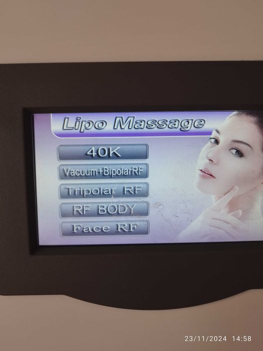 Aparelho Radio frequência, Cavitação e vácuoterapia. Com formação incl