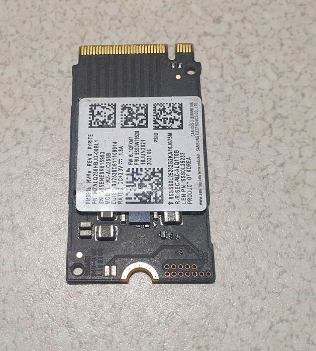 Sprzedam Dysk SSD M.2. NVMe - PM991 i PM991a Samsung 256 GB