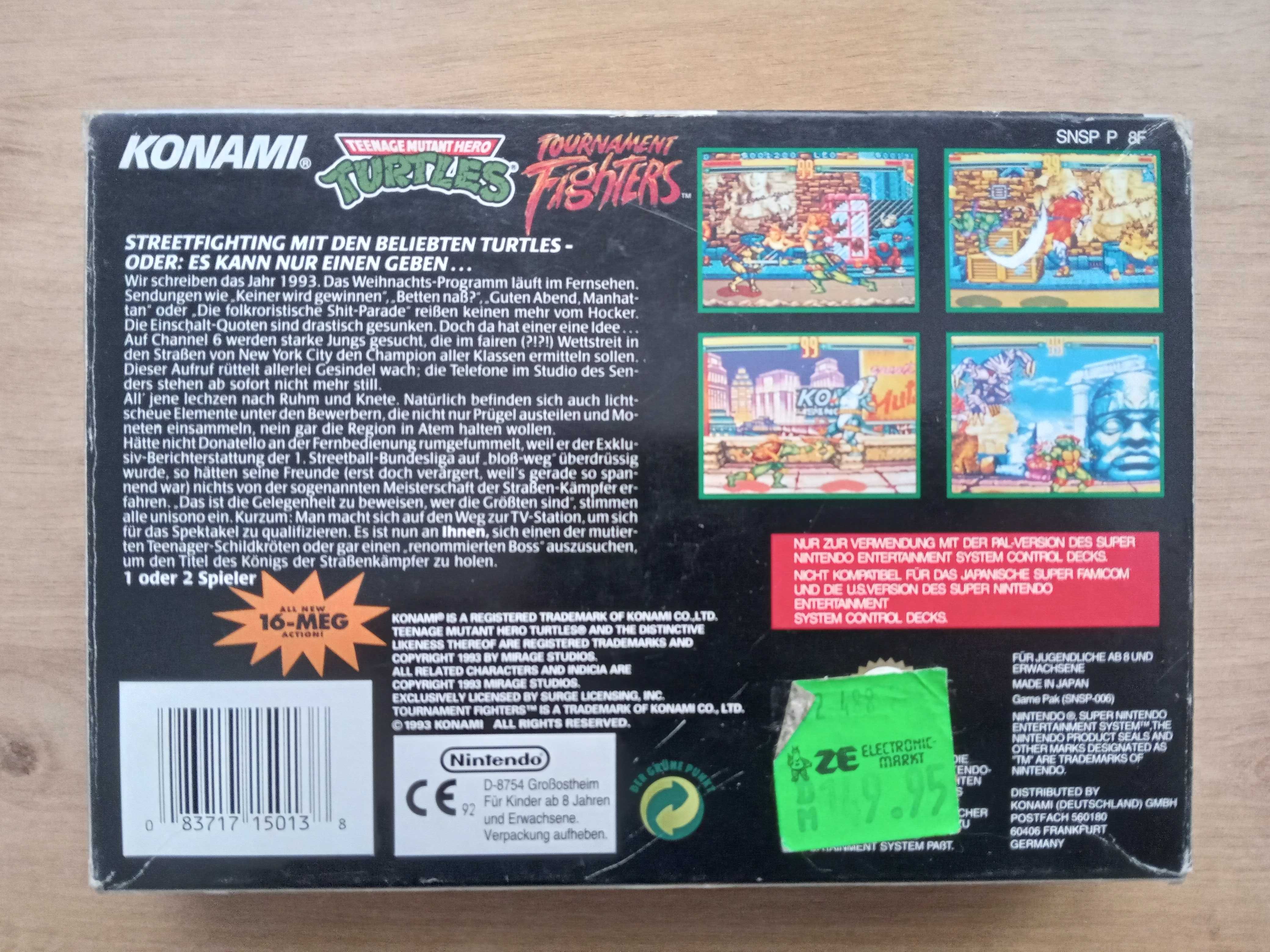 SNES - Teenage Mutant Hero Turtles - Tournament Fighters - PAL - BOX