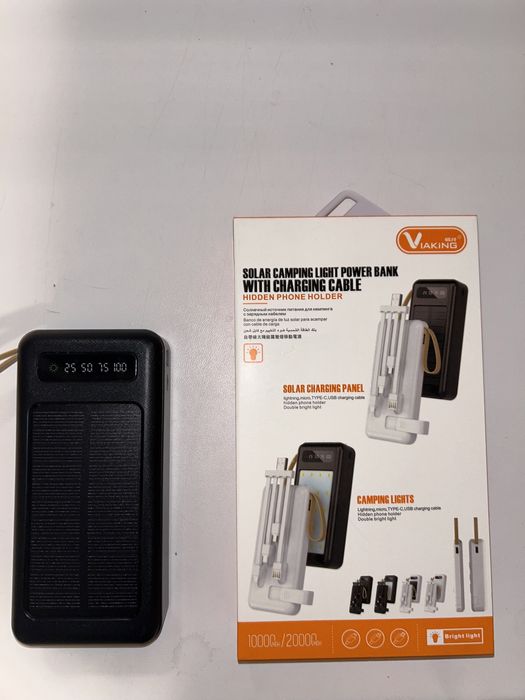 Power Bank XGB 20000mAh с дисплеем+фонарик+солнечная батарея