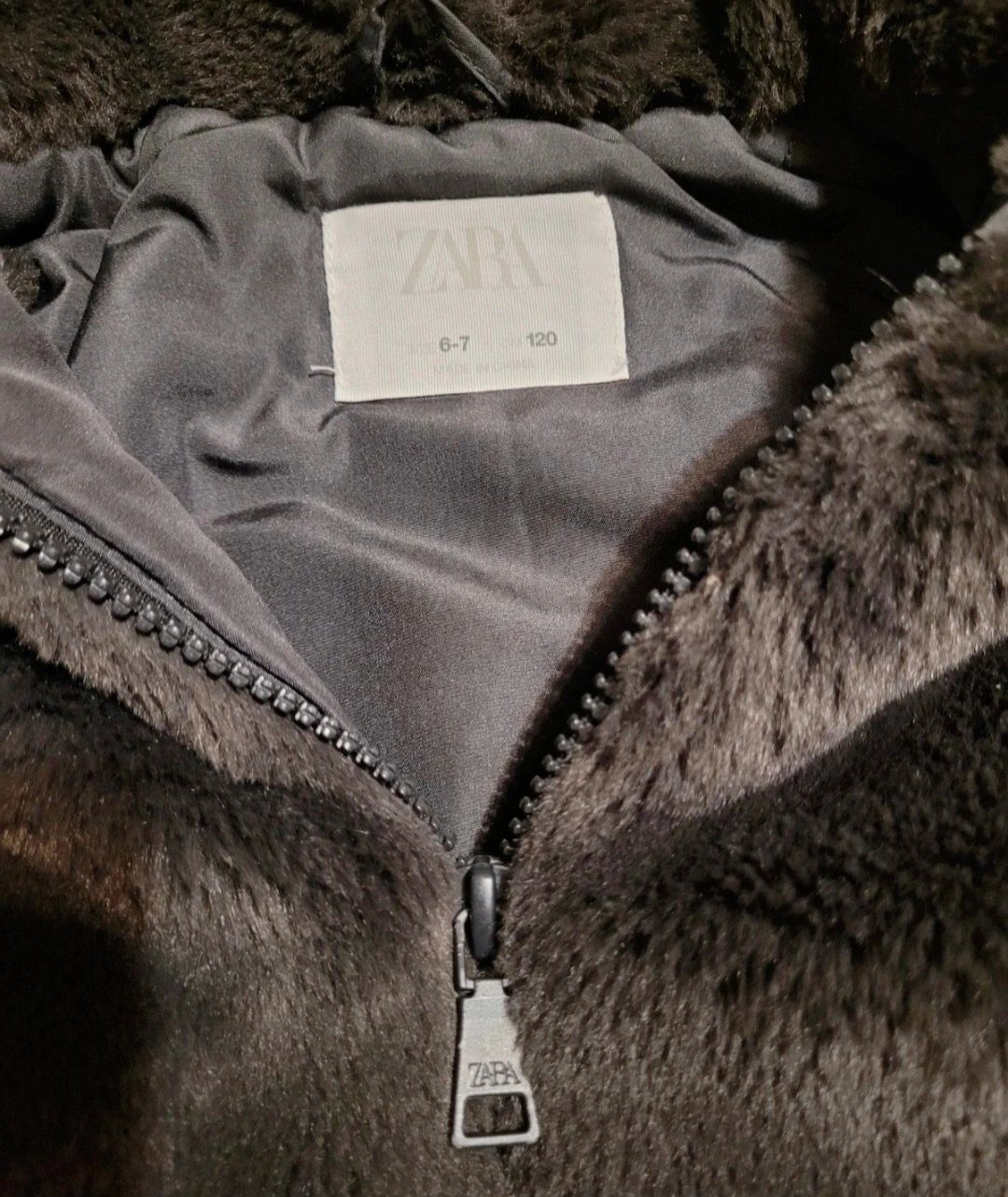 Zara 120 122 nowy futerkowy bezrękawnik kamizelka futerko