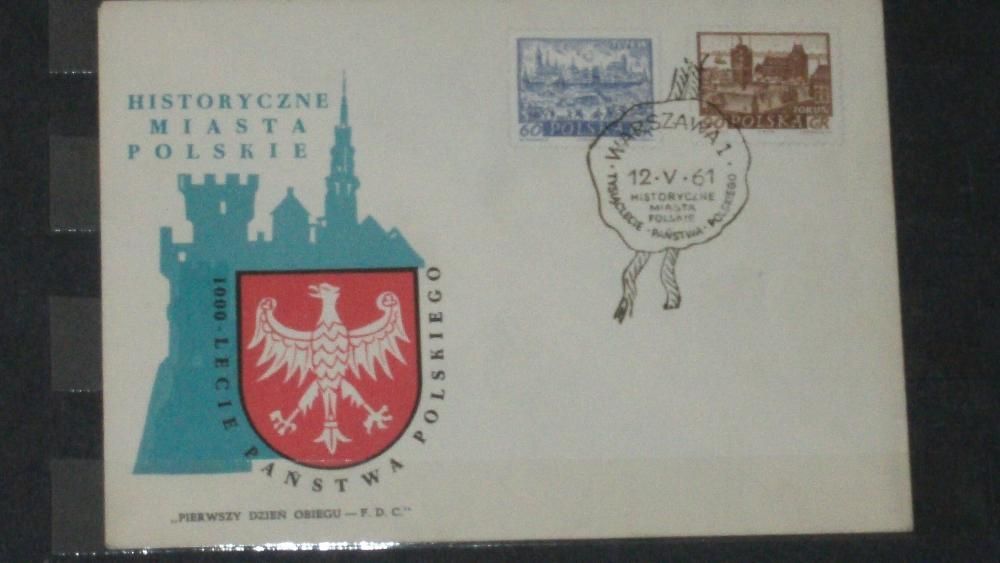 znaczki pocztowe koperta miasta polskie z1961