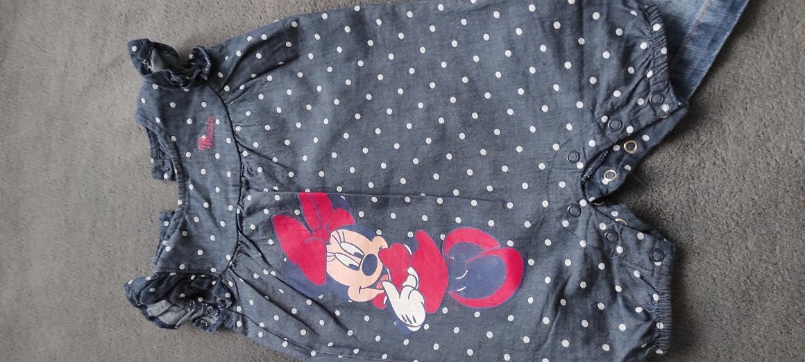 Myszka Minnie rampersy sukieneczka kamizelka Piękne 6m-cy