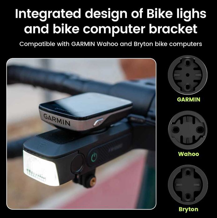 Велосипедный фонарь, фара RAVEMEN FR1000 с креплением для GPS Garmin