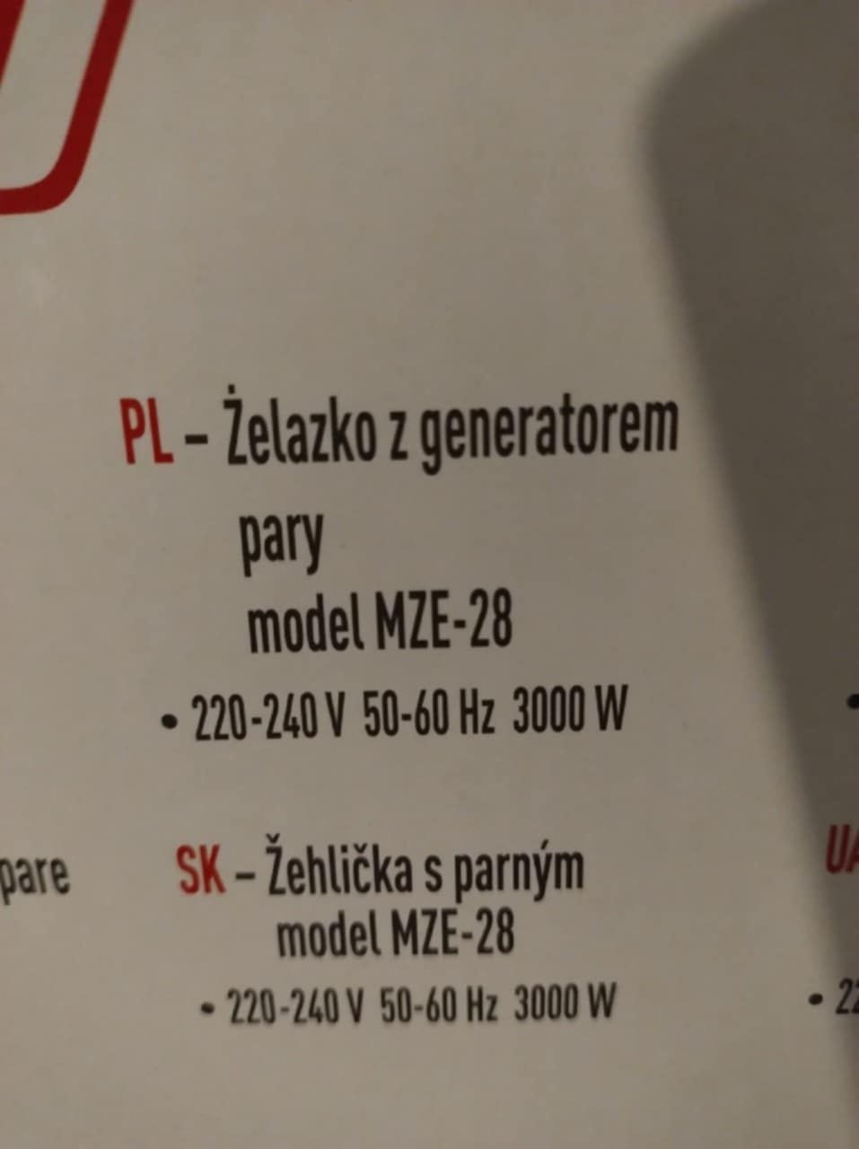 Żelazko ze stacją parową MPM MZE 28