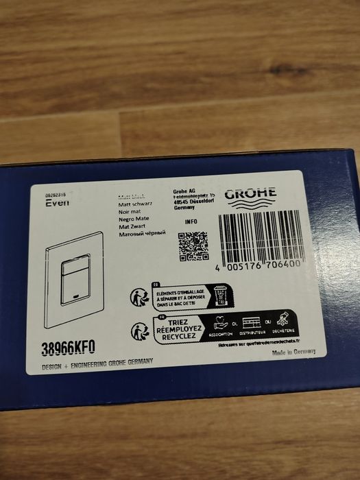 Nowy przycisk GROHE Even czarny mat