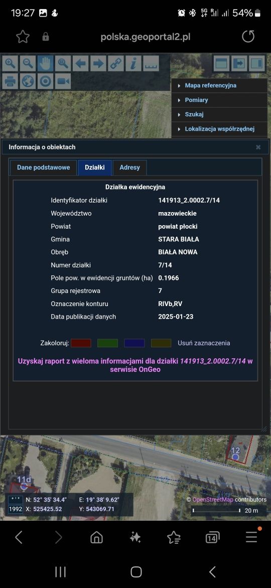 Sprzedam działkę budowlaną 1966m²