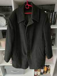 Płaszcz męski czarny 3XL zima wełna