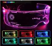 LED Okulary Cyberpunkowe – 7 Kolorów na impreze i do klubu !