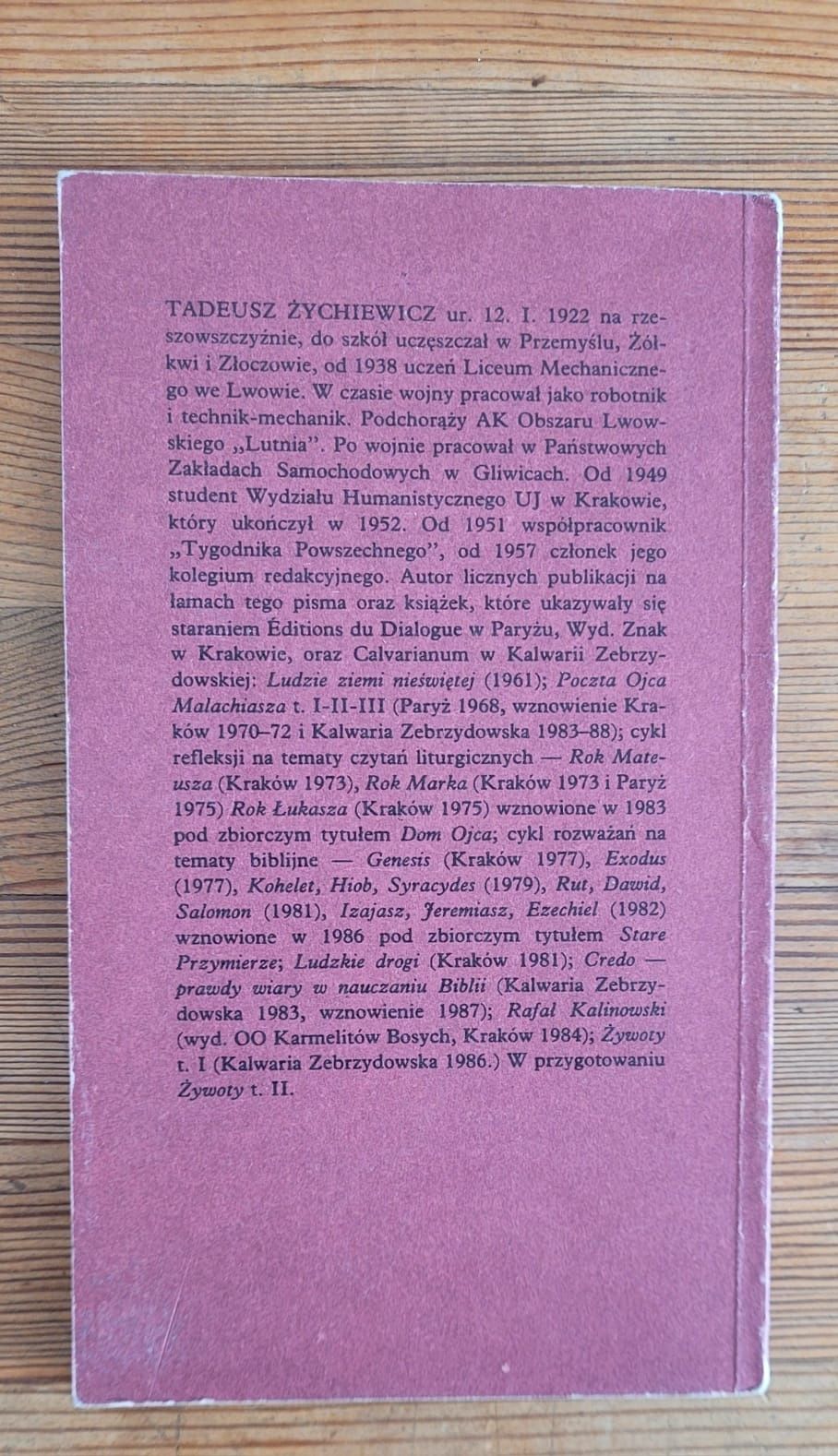 Książka Credo T. Żychiewicz