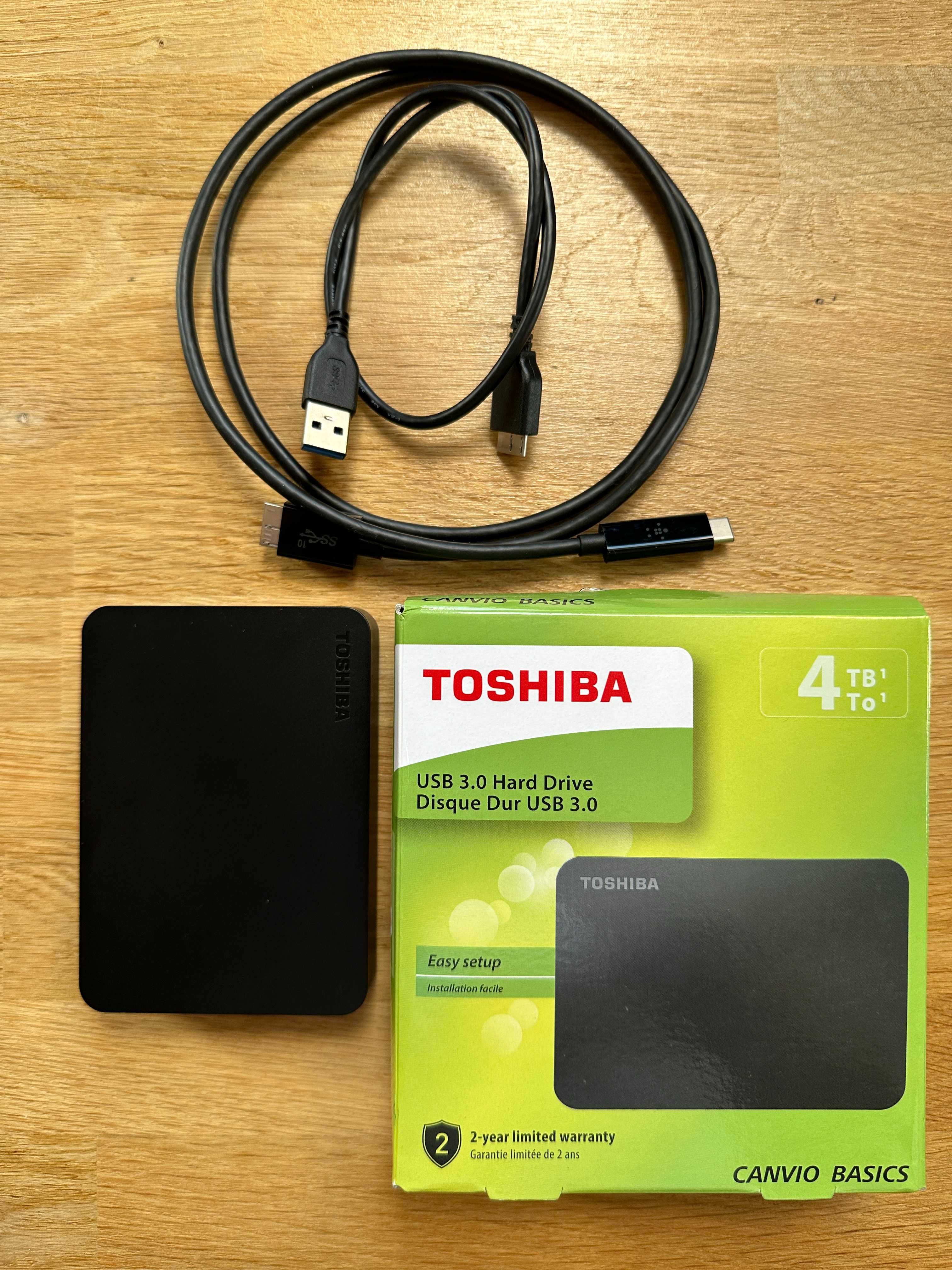 Toshiba Canvio Basic 4tb USB 3.0 USB-C MacBook jak nowy.