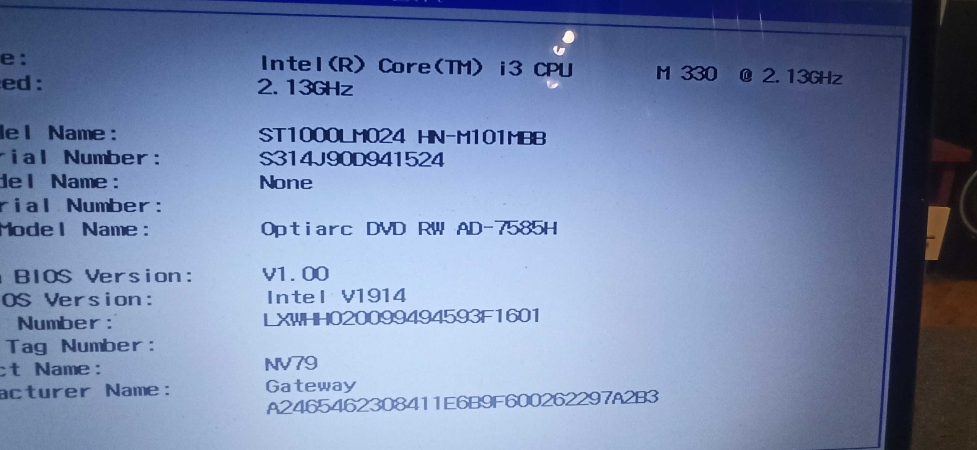 Laptop Gateway NV79 17 C