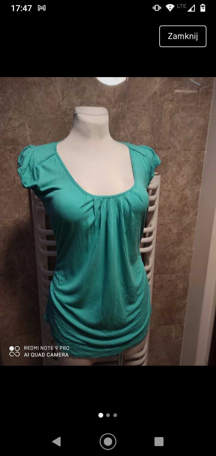 Bluzka bluzeczka T-shirt na krótki rękaw ZARA