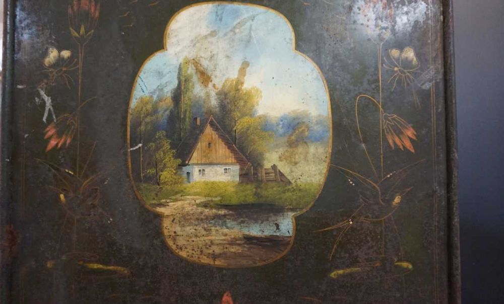 Wieczne łoże łóżko metalowe ręcznie malowane B. Aronowicz Warszawa