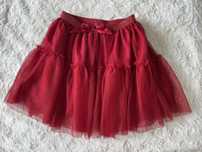 Czerwona spodniczka H&M tiulowa r. 122 - 128