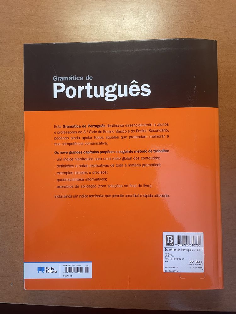 Gramatica de Português - Ensino Secundario e básico