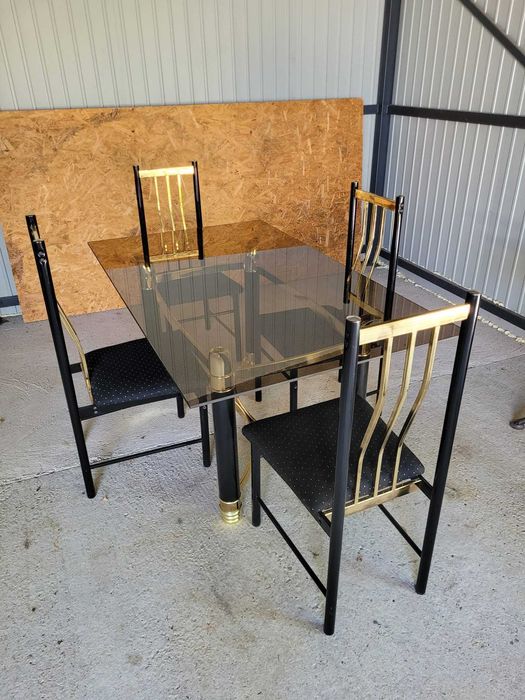 Stół szklany + krzesła