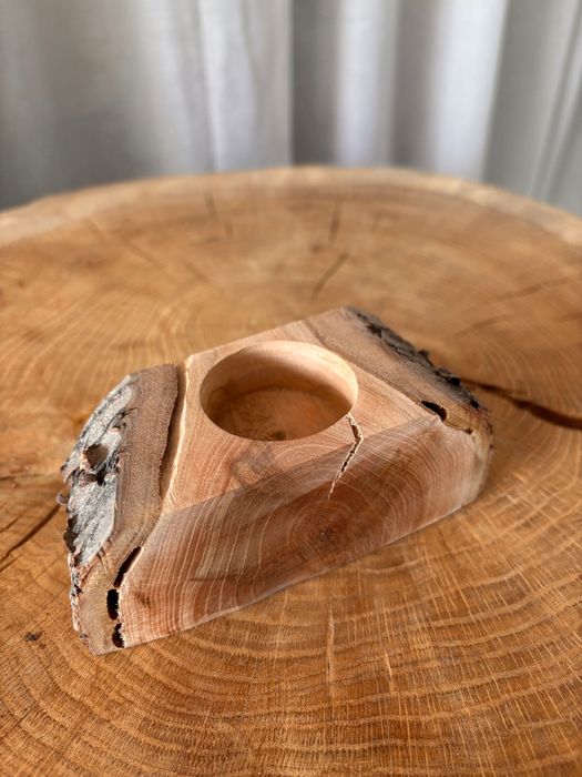 Świecznik drewniany