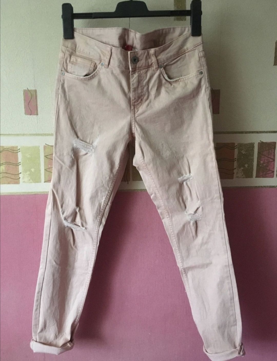 H&M spodnie jeansy dżinsy z rozdarciami dziurami NOWE rozm. M