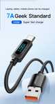 Кабель Essager с дисплеем usb A / type C 100w, 1м