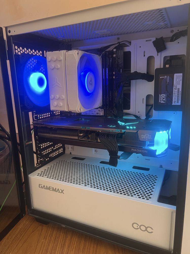 Игровой ПК RTX 6700XT, Ryzen 5 5500, ddr4 16gb ssd m2