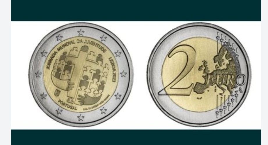 Conjunto de 4 moedas coleção