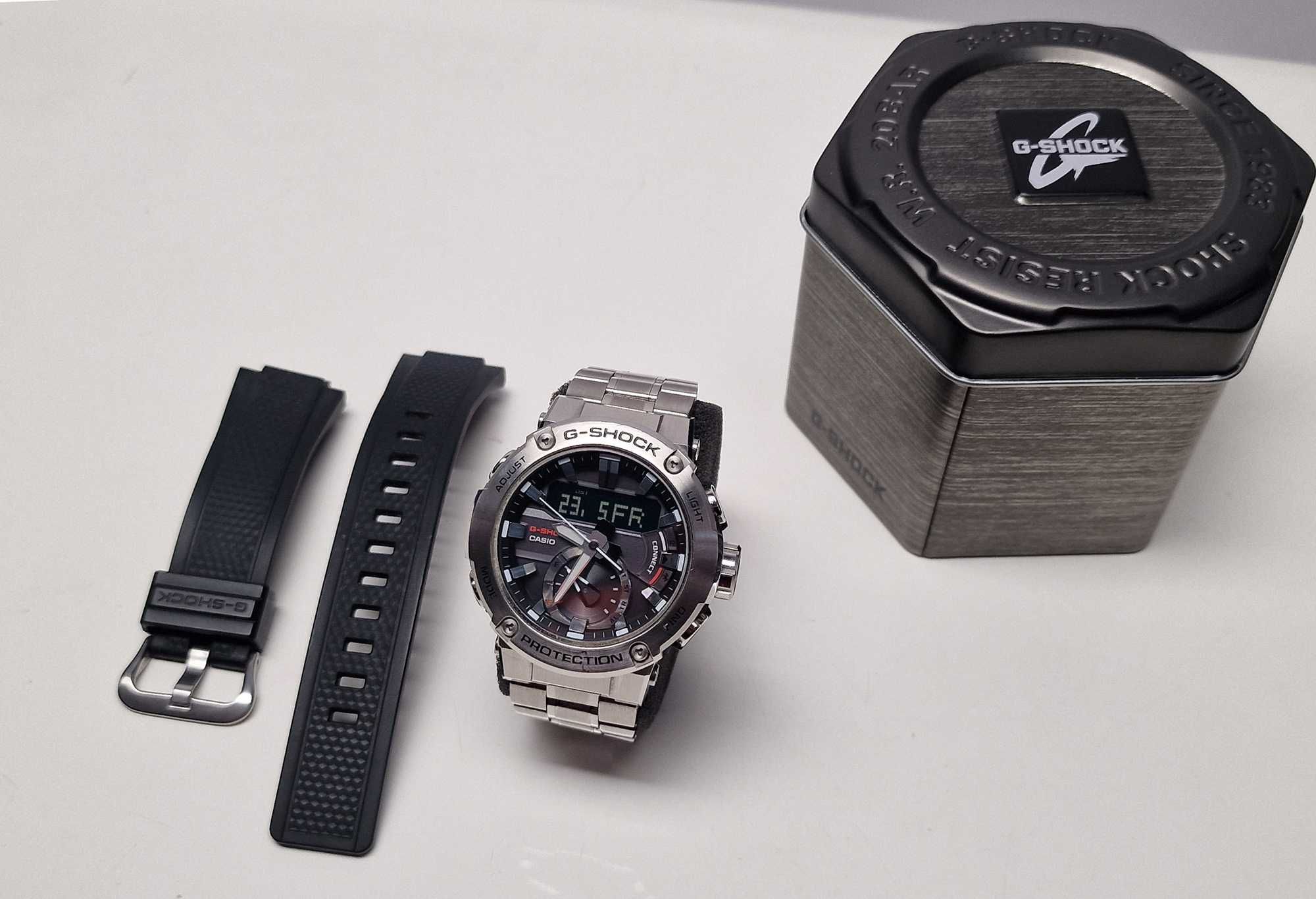 Elegancki zegarek sportowy CASIO G-SHOCK GST-B200-1AER bluetooth