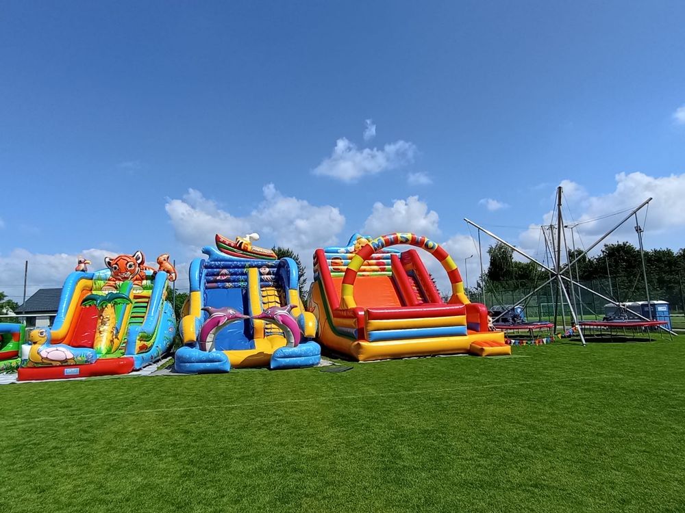dmuchane zamki euro bungee kolejka elektryczna trampoliny popcorn
