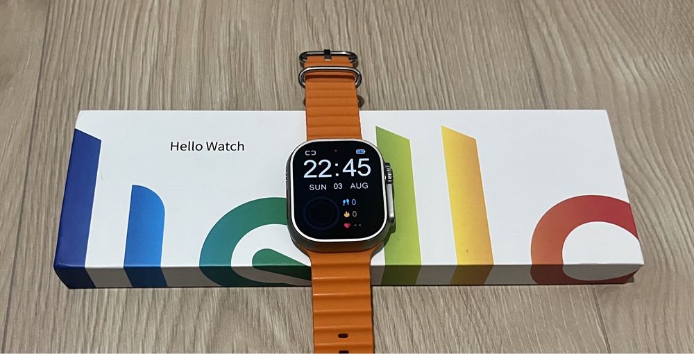 Hello Watch 3+ jak Apple Watch Ultra stan bdb komplet