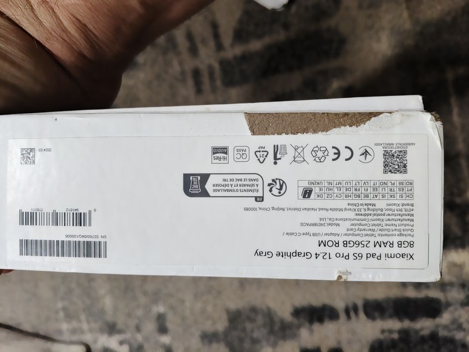 Xiaomi pad 6s pro 12.4.   8/256