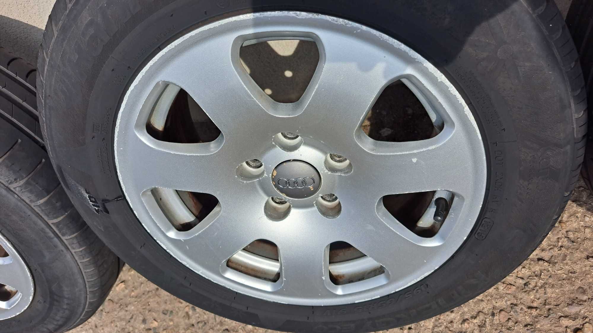 Felgi aluminiowe koła opony lato Audi A4 B6 5X112 15" kpl