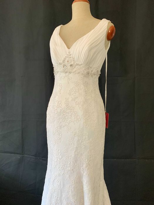 Nowa Suknia Ślubna Koronkowa Syrena Elegancja Zdobienia M 38 glamour