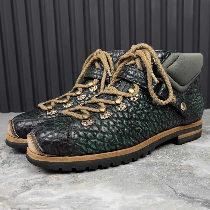 Santoni Hiking Boots Reptile Чоловічі черевики шкіра оригінал 42.5 EUR