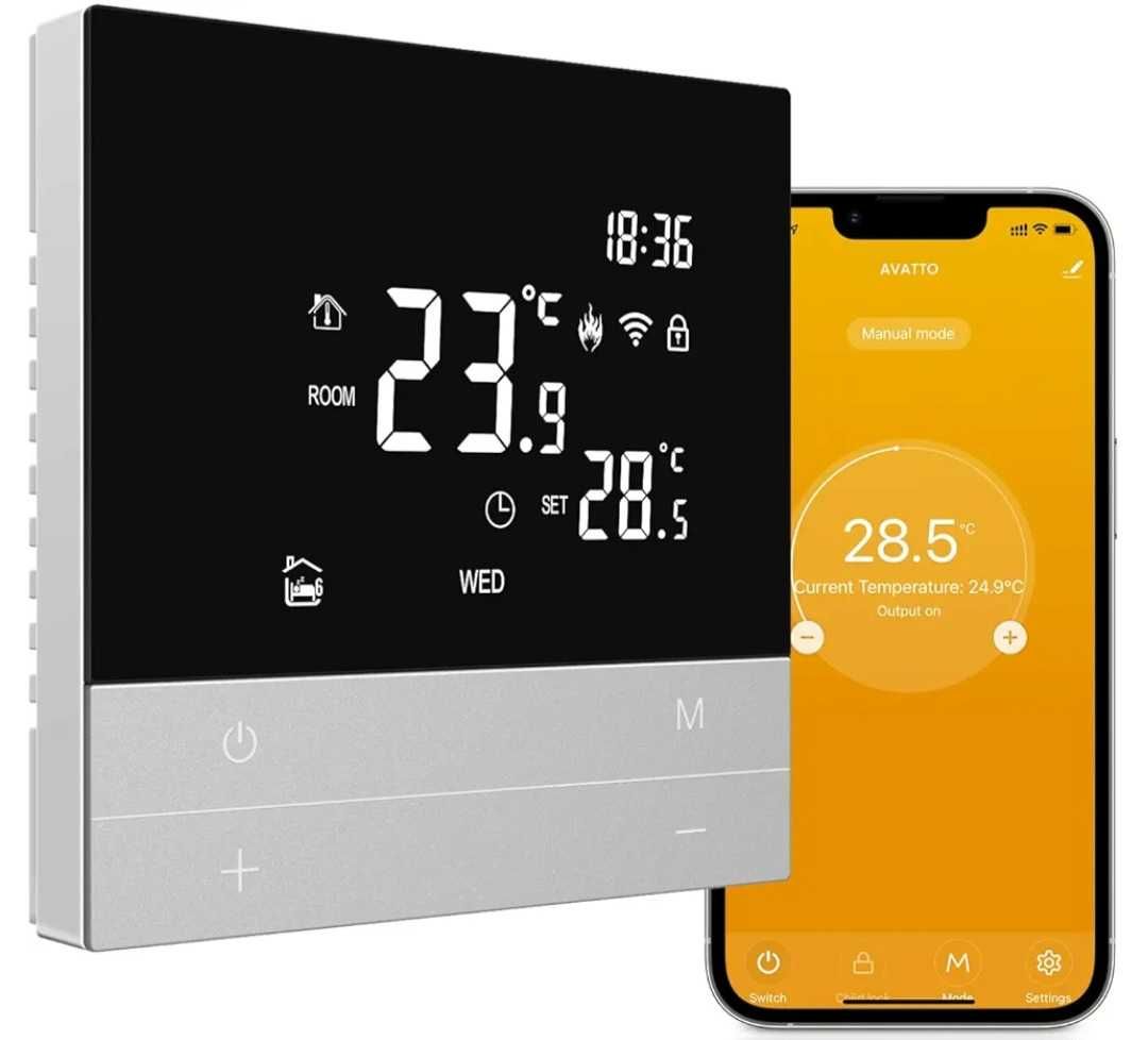 Termostat dotykowy ogrzewanie podłogowe Smart WiFi App WT300-16A szkło