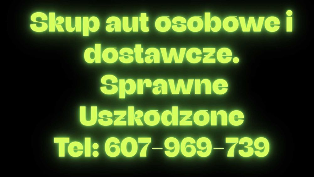 Skup aut osobowych i dostawczych - Auto handel i kasacja złomowanie.