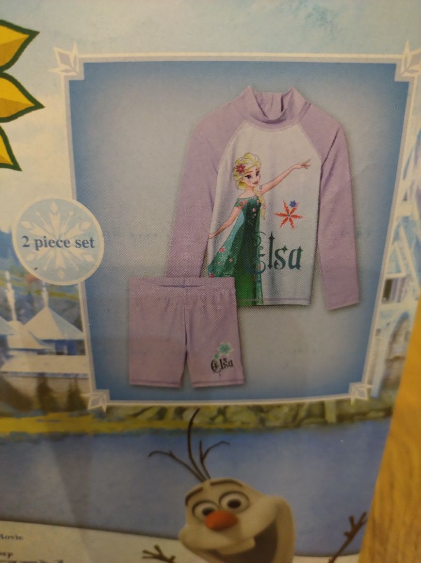 Komplet kąpielowy, strój dla dziewczynki 122/128 Frozen