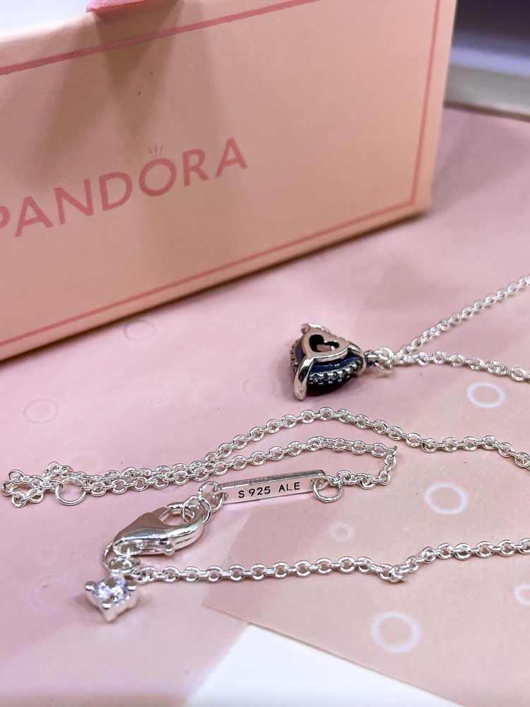 Ожерелье сердца пандора pandora кулоны новые серебро проба 925 ale