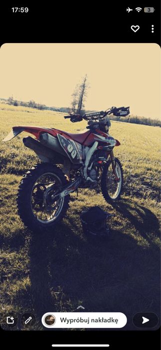 Honda crf 250 hm cała na części brak ramy, tylnego koła i wydechu