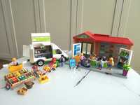 Playmobil sklep, auto, supermarket, warzywniak