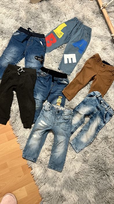 Paka spodni dla chłopca 86 / jeansy /ocieplane