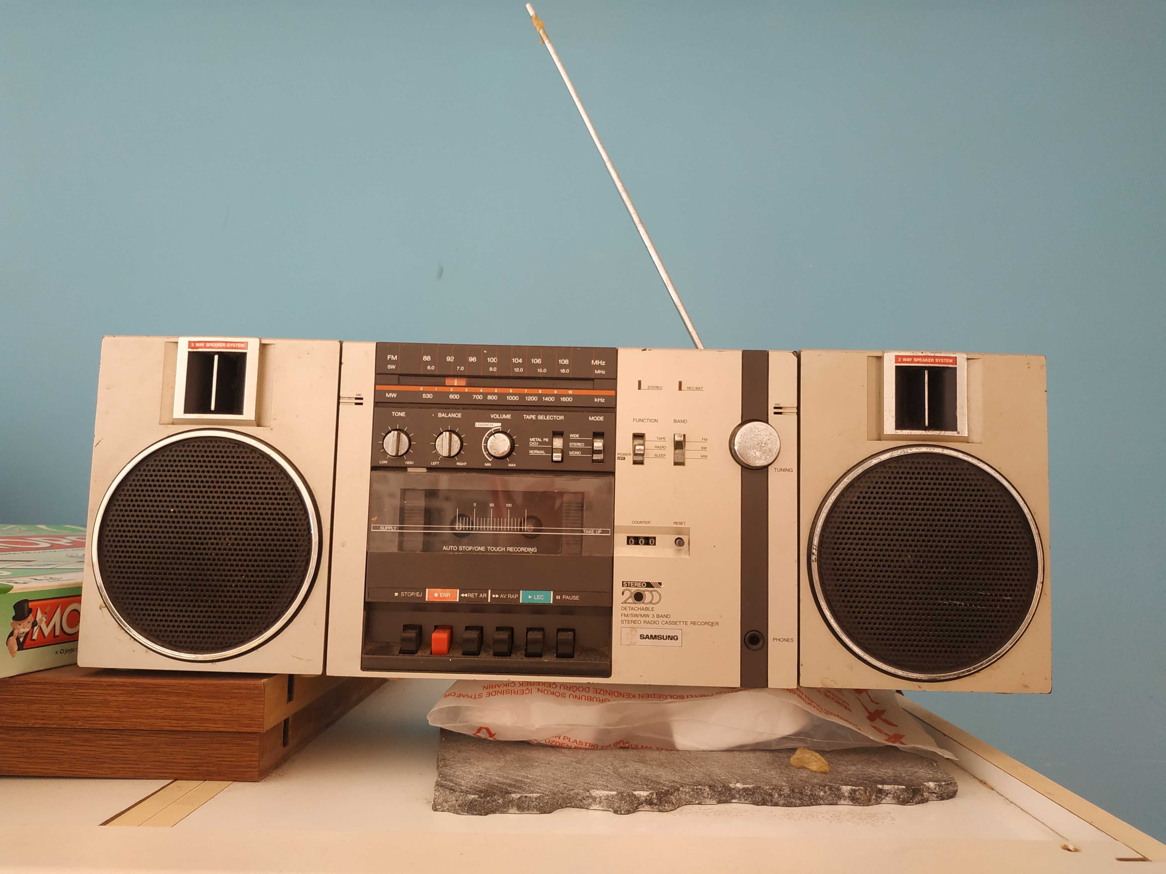 Radio gravador cassete Samsung (antigo)