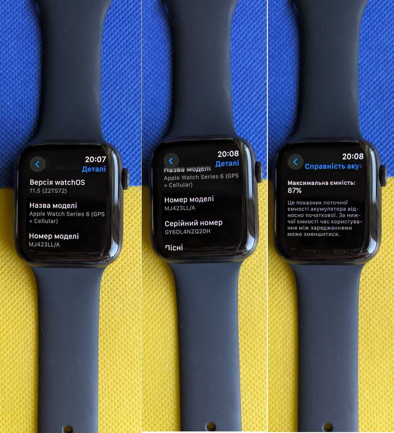 Лімітовані Титанові Apple Watch 6 44 Titanium все працює
