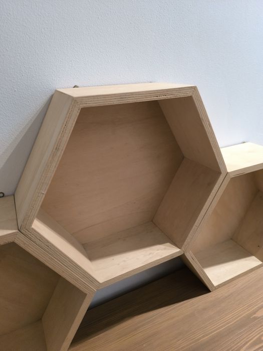 Półki sześciokątne - plaster miodu zestaw 3szt.